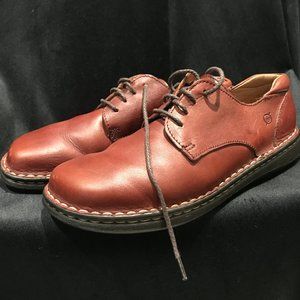 Born Brown Leather Lace Up Oxford Shoes Size 9.5
